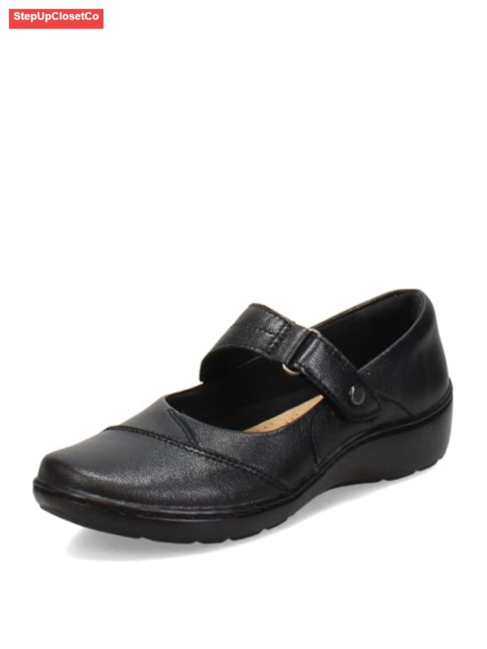 Clarks Women's Cora Gema Flats - Premium Leather, Zipper - Heel Height 1.8"